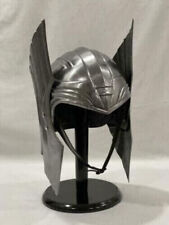 Wood Stand Ragnarok Movie Winged Metal Medaieval Replica Engraved Warrior Helmet for sale  Shipping to South Africa