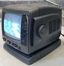 TV retrô anos 80 5,5" preto e branco, rádio analógico, entrada de vídeo, modelo BW-553 funciona comprar usado  Enviando para Brazil