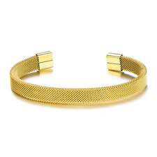 Bracelete masculino de malha de aço folheado a ouro por Philip Jones comprar usado  Enviando para Brazil