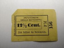 Bilety Amsterdam Holandia Omnibus stary około 1900 roku!!!, używany na sprzedaż  PL