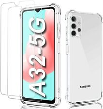 COQUE GALAXY A32 5G + 2X VITRE housse silicone transparent VERRE TREMPE , occasion d'occasion  Marseille III