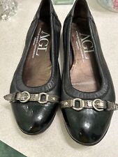 Attilio Giusti Leombruni AGL Italy Womens 8.5/39 Ballet Flats Shoes Black for sale  Shipping to South Africa