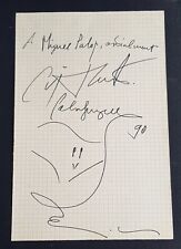 Autógrafo Dibujo Modest Cuixart Autograph Hand Signed Original 1990 segunda mano  Embacar hacia Argentina