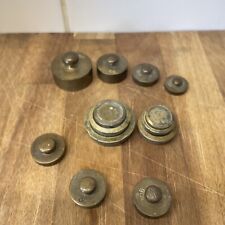 Antique Brass Scale Weights, used for sale  Shipping to South Africa