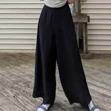 Pantalones para mujer vintage DKNY Donna Karan New York, talla 8 EE. UU., pierna ancha negros segunda mano  Embacar hacia Mexico