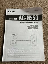 Teac h550 owners for sale  PETERBOROUGH