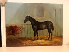 Estudo de um cavalo, pintura a óleo de um garanhão, assinado, imagem de 12 x 16 polegadas comprar usado  Enviando para Brazil