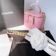 Bolsa Chanel Vanity Case rosa tiracolo bolsa de ombro de mão caixa pele de cordeiro autêntica nova comprar usado  Enviando para Brazil