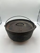 Vintage LODGE #10 CAST IRON Dutch Oven W/ Lid Made In USA 10 3/4" for sale  Shipping to South Africa