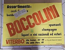 Manifesto boccolini liquori usato  Viterbo