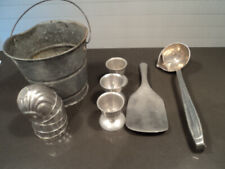 VINTAGE*ALUMINUM/TIN/METAL FARMHOUSE KITCHEN ITEMS*EGG CUPS,MOLDS,BUCKET, 11 PCS for sale  Shipping to South Africa