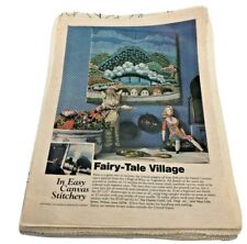 Used, 1975 American Home crafts Fair Tale Village canvas stitchery Kit 20” X 21” READ for sale  Shipping to South Africa