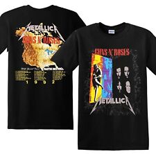 Vintage Guns N' Roses Metallica Tour T-Shirt 1992 Unisex Black S-5XL Cotton Tee na sprzedaż  Wysyłka do Poland