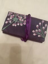 Purple floral embroidered for sale  BARNET