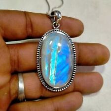 Rainbow Moonstone 925 Sterling Silver Handmade Beautiful Woman Pendent P07 for sale  Shipping to South Africa