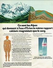  publicité Advertising 0322 1973  Evian  eau des Alpes donne  calcium magnésium, usado segunda mano  Embacar hacia Argentina