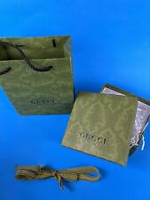 Caixa verde vazia GUCCI 15X15x6mm com sacola de compras vazia 20x17x8,5mm e arco, usado comprar usado  Enviando para Brazil