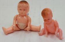 Duas bonecas pequenas vintage celulóide pernas móveis braços presépio berço comprar usado  Enviando para Brazil