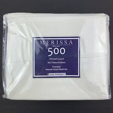 Merissa - Juego de sábanas de algodón natural premium beige ligero 500 hilos - King segunda mano  Embacar hacia Argentina