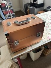 Large Rose Gold / Copper Colour Metal Vanity Case Makeup Hair  Hairdressing New for sale  Shipping to South Africa