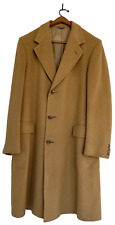 Sobretudo masculino vintage marca Society bronzeado camelo 100% cashmere tamanho 40R comprar usado  Enviando para Brazil