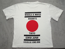 Camiseta Edwin Jeans Tóquio Japão Rodas X Ondas Biarritz XL Branca Surf Skate Bicicleta, usado comprar usado  Enviando para Brazil