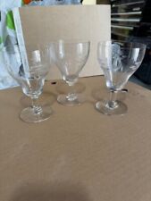 Etched wine glasses for sale  North Branch