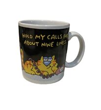 Caneca de café Hallmark vintage gato humorística segure minhas chamadas para cerca de nove vidas xícara comprar usado  Enviando para Brazil