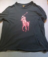 Camiseta polo masculina Ralph Lauren tamanho 3XB Big Pony estampada preta usada comprar usado  Enviando para Brazil