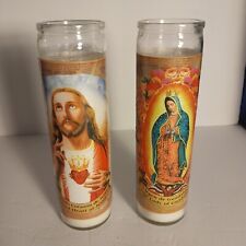 Velas de Jesús y Guadalupe de 8 pulgadas de alto segunda mano  Embacar hacia Argentina