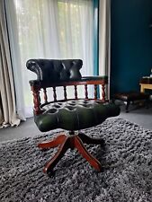 vintage leather chesterfield chair for sale  POOLE