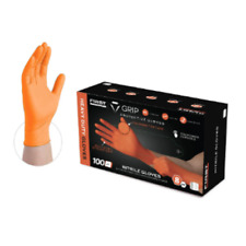Usado, Luvas texturizadas First Glove Grip 8 Mil laranja nitrilo diamante comprar usado  Enviando para Brazil