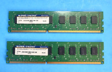 Micron 8GB (2x4GB) PC3-10600 DDR3-1333 Desktop RAM Memory Supertalent W1333UX8GM, used for sale  Shipping to South Africa