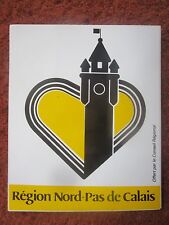 AUTOCOLLANT STICKER AUFKLEBER REGION NORD PAS DE CALAIS BEFFROI COEUR HEART na sprzedaż  Wysyłka do Poland