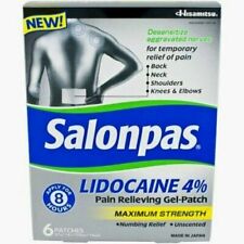 Usado, Parche de gel para aliviar el dolor Salonpas 4% (6 parches por caja) segunda mano  Embacar hacia Argentina