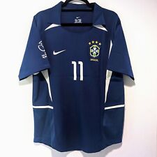 Usado, Camiseta deportiva brasileña Ronaldinho #11 de la Copa Mundial 2002 azul XL segunda mano  Embacar hacia Argentina