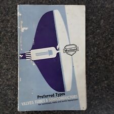 1965 MULLARD PREFERRED TYPES Valves Tubes and Semiconductors TV radio audio BOOK for sale  Shipping to South Africa
