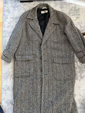 Used, Vintage Yves Saint Laurent YSL Overcoat XXL 48 Herringbone Wythe Drakes Gray for sale  Shipping to South Africa