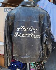 Used, Harley Davidson Medium BRONCO Factory Distressed VINTAGE Leather Jacket Unisex for sale  Shipping to South Africa