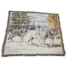 Vtg wolf tapestry for sale  York