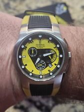 Reloj cronógrafo para hombre Tour de France Festina raro coleccionable negro amarillo goma segunda mano  Embacar hacia Argentina