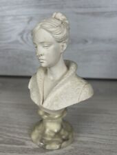 Usado, 🔵 Jolie Buste Avec Pied En Marbre Femme Art Antique Sculpture Ancienne Dame comprar usado  Enviando para Brazil