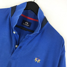 Camisa polo masculina LA MARTINA Buenos Aires azul algodão manga curta tamanho XL comprar usado  Enviando para Brazil