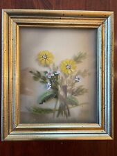 Stereographic Oil Painting "DAISES" on Layered Glass Signed Edmond J Nogar for sale  Shipping to South Africa