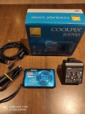 Nikon COOLPIX S3700 Blue Pinstripe 20.1MP 8x Wi-Fi Digital Camera for sale  Shipping to South Africa