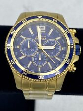 Invicta 13978 SpecialtyTaquímetro mostrador azul cronógrafo pulseira tom dourado relógio, usado comprar usado  Enviando para Brazil