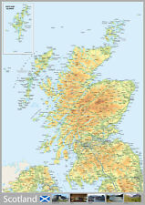 Scotland wall map for sale  COALVILLE