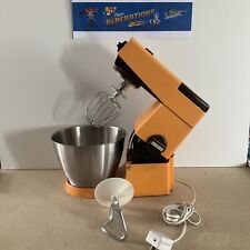 Vintage 1980s KENWOOD CHEF A901 Tangerine Orange Brown Mixer +Accessories* for sale  Shipping to South Africa