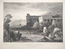 1845 acquaforte templi usato  Roma