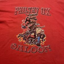 Camiseta Philthy Ox vintage salão motociclista bar GG Connecticut, usado comprar usado  Enviando para Brazil